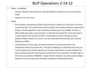 BLIP Operations 2-14-12