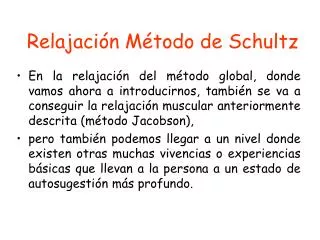 relajaci n m todo de schultz