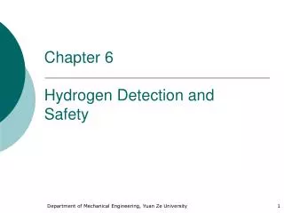 Chapter 6 Hydrogen Detection and Safety