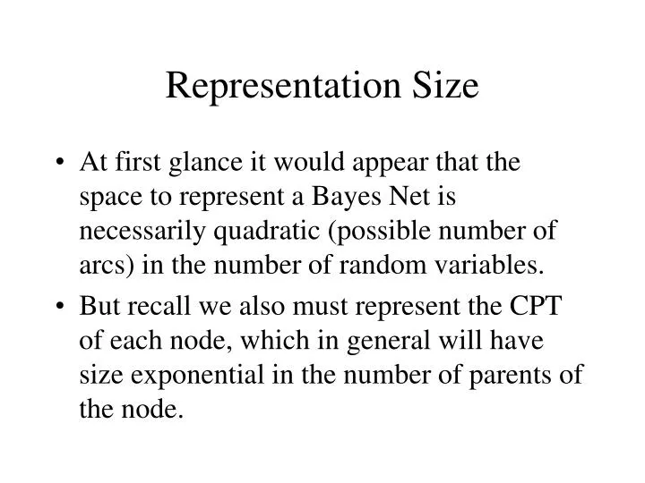 representation size