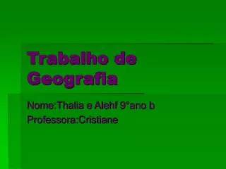 trabalho de geografia