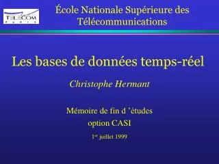 les bases de donn es temps r el