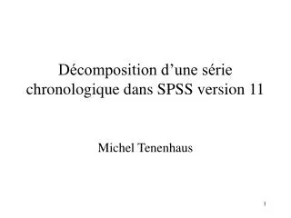 d composition d une s rie chronologique dans spss version 11