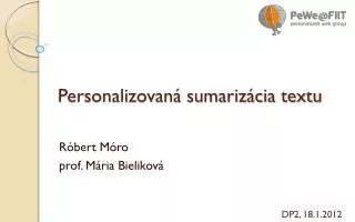 personalizovan sumariz cia textu