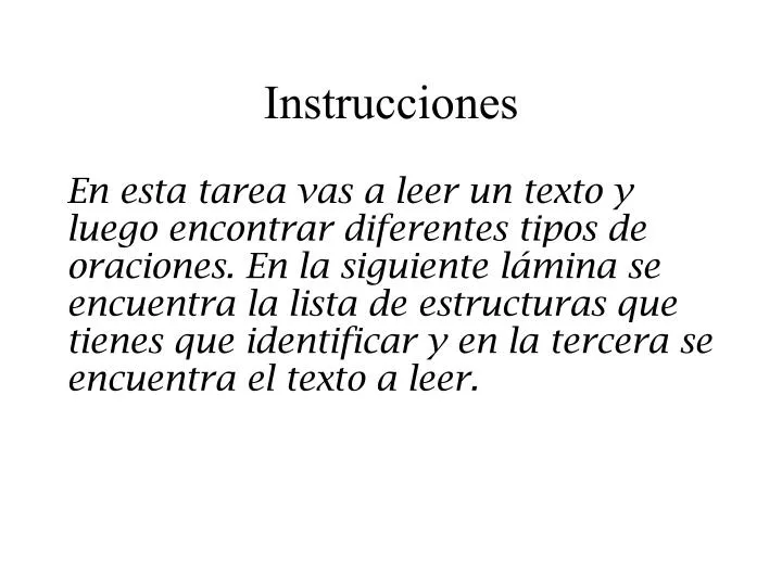 instrucciones