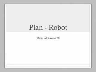 Plan - Robot