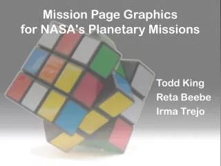 Mission Page Graphics for NASA's Planetary Missions