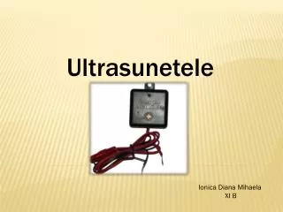 ultrasunetele