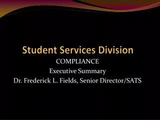 Student Services Division