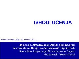 ishodi u enja