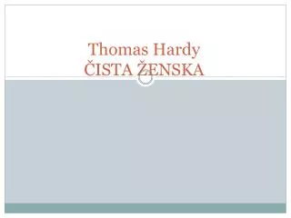 thomas hardy ista enska