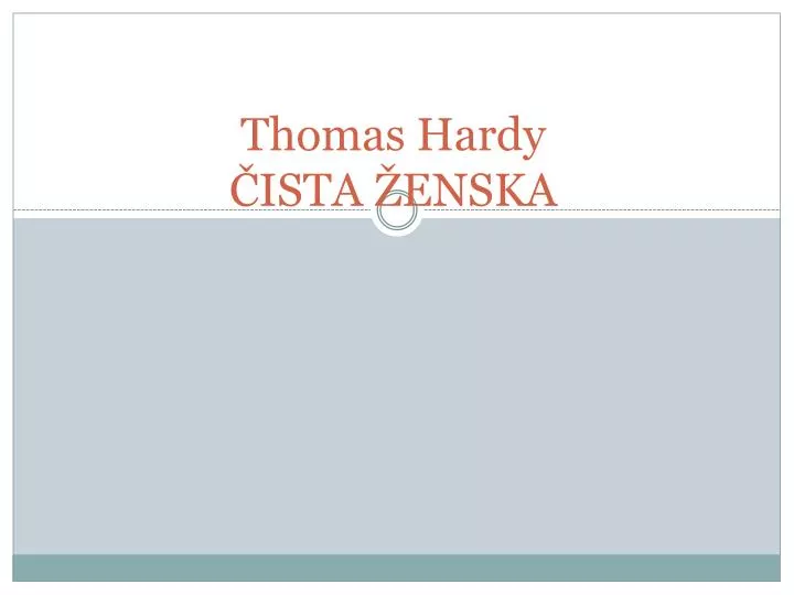 thomas hardy ista enska