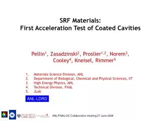 SRF Materials: First Acceleration Test of Coated Cavities