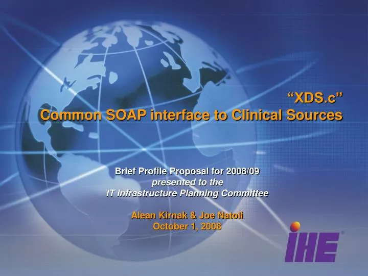 xds c common soap interface to clinical sources