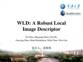 WLD: A Robust Local Image Descriptor