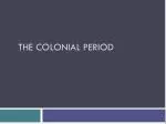 The Colonial Period - slide 1