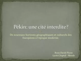 p kin une cit interdite