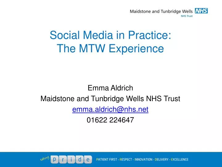 social media in practice the mtw experience