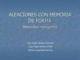 aleaciones con memoria de forma
