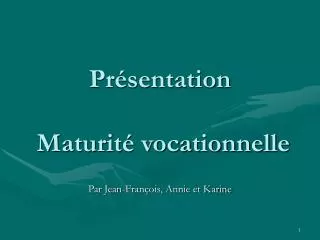 pr sentation maturit vocationnelle