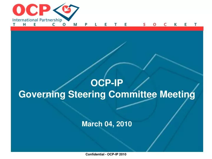 ocp ip governing steering committee meeting march 04 2010