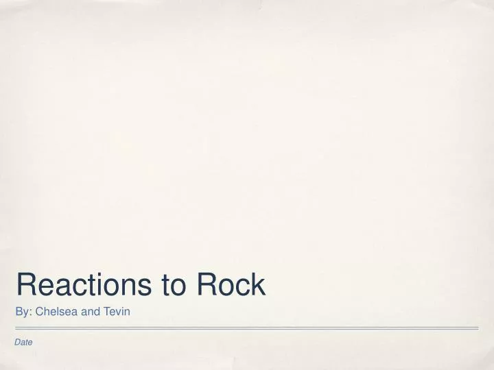 reactions to rock