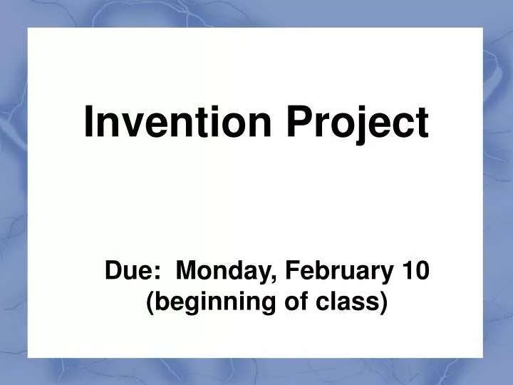 invention project