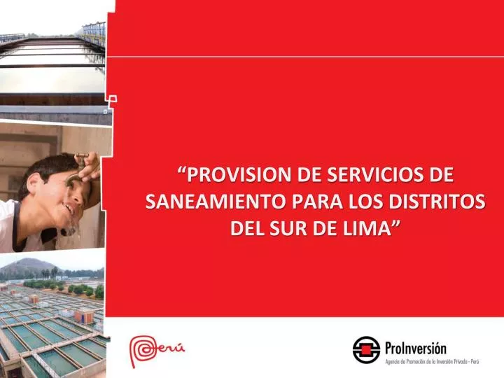 provision de servicios de saneamiento para los distritos del sur de lima