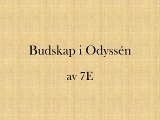 budskap i odyss n