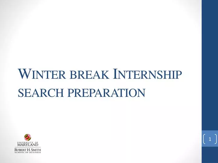 winter break internship search preparation