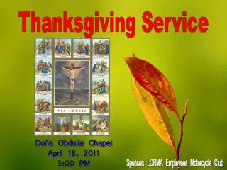 Thanksgiving Service