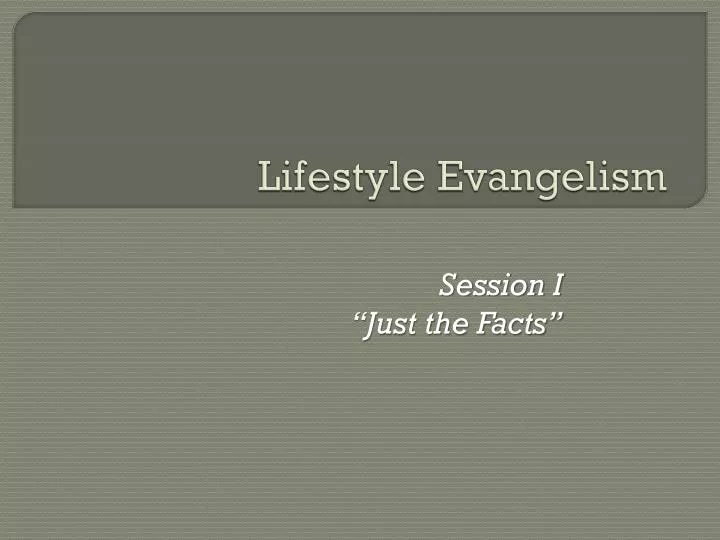 lifestyle evangelism