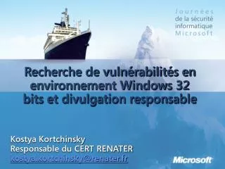 recherche de vuln rabilit s en environnement windows 32 bits et divulgation responsable