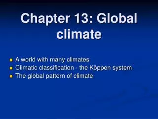 Chapter 13: Global climate