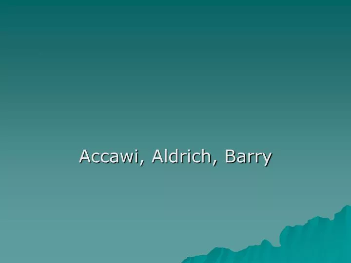 accawi aldrich barry