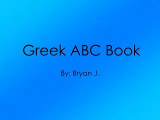 Greek ABC Book