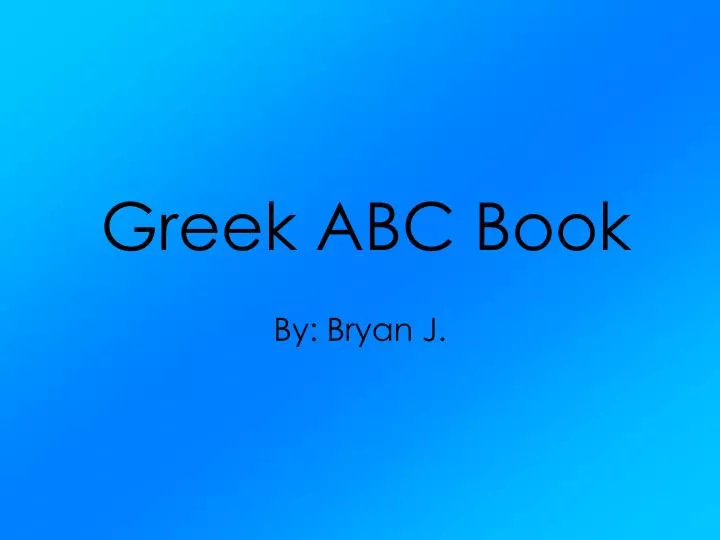 greek abc book