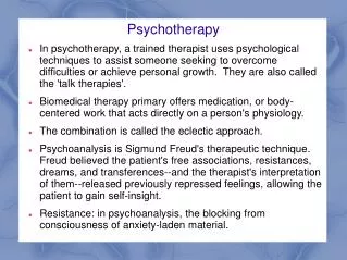 Psychotherapy