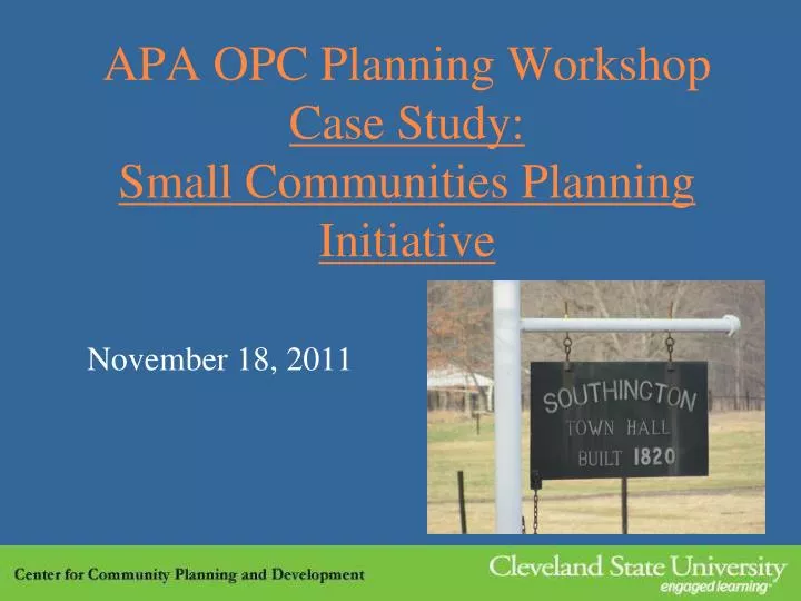 apa opc planning workshop case study small communities planning initiative