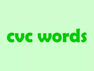 cvc words