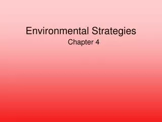 Environmental Strategies