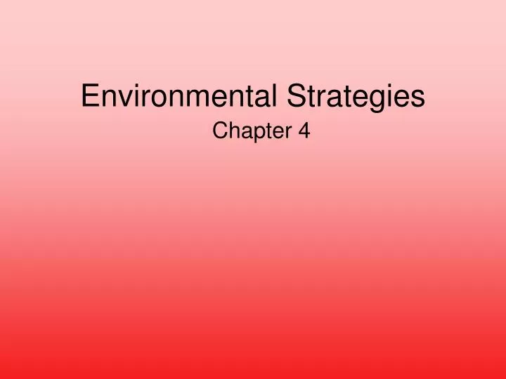 environmental strategies