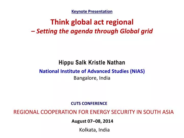 think global act regional setting the agenda through global grid