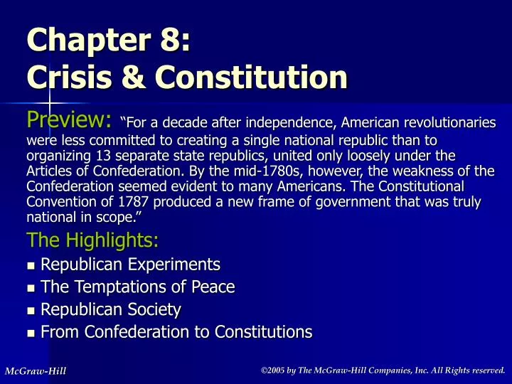 chapter 8 crisis constitution