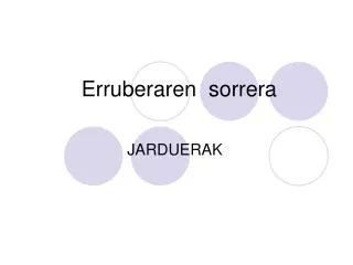 erruberaren sorrera