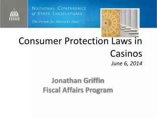 Consumer Protection Laws in Casinos June 6, 2014