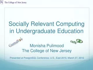Socially Relevant Computing in Undergraduate Education