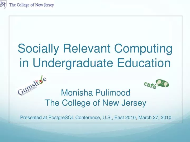 socially relevant computing in undergraduate education