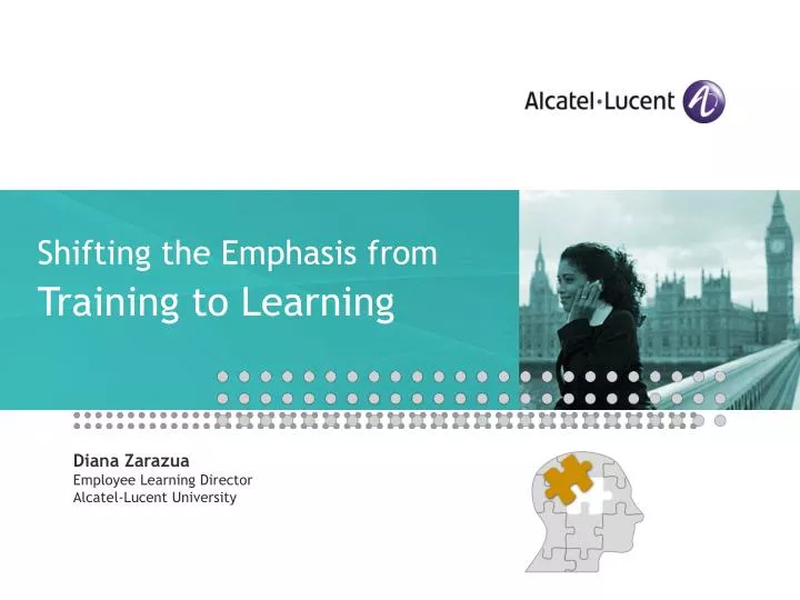 shifting the emphasis from training to learning