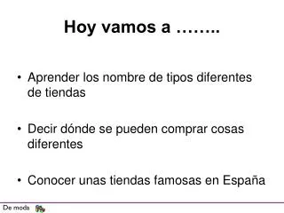 hoy vamos a